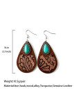 Western Turquoise Leopard Earrings