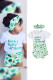 St Patrick's Day Print Baby Top And Shorts 2pcs Set