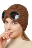 Plain Wool Benie Cap With Sunglasses MOQ 3pcs