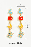 Alloy Love Earrings MOQ 5pcs