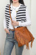 Plain Tassels PU Shoulder Bag MOQ 3pcs