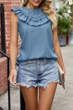 Plain Ruffles Tank Top