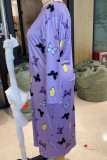 Butterfly Heart Print Plus Size Dress