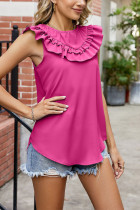 Plain Ruffles Tank Top