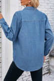 Washed Pockets Button Denim Shirt