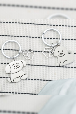 Dog Metal Keychain