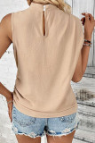 Apricot One Shoulder Ruched Blouse