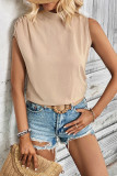 Apricot One Shoulder Ruched Blouse