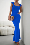 Square Neck Slim Bodycon Dress