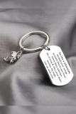 Dragon and Quotes Metal Keychain