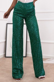 Sequin Glitter Straight Pants