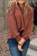 Chestnut Exposed Seam Aztec Patchwork Baggy Top
