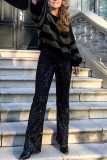 Sequin Glitter Straight Pants