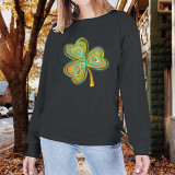 Lucy Hearts St Patrick's Day Long Sleeve Sweatshirts Women Boutique Wholesale