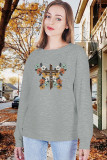 Flower Butterfly Faith Long Sleeve Sweatshirts Women Boutique Wholesale