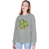 Lucy Hearts St Patrick's Day Long Sleeve Sweatshirts Women Boutique Wholesale
