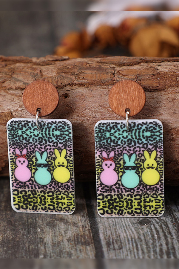 Geometric Easter Bunny Earrings MOQ 5pcs