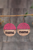 MAMA Round Wooden Earrings MOQ 5pcs