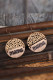 MAMA Round Wooden Earrings MOQ 5pcs