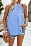 Plain Halter Neck Sleeveless Top