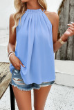 Plain Halter Neck Sleeveless Top