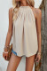 Plain Halter Neck Sleeveless Top