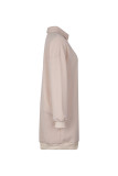 Apricot V Neck Quilted Sweatshirt Dress