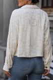 Apricot Button Up Jacquard Jacket