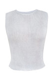 Plain See Thru Knit Tank Top