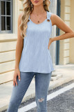 Plain Metal Hook Texture Tank Top