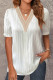 White Smocked Short Sleeves Top