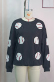 Baseball Sequin Patchwork Sweatshirt