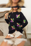 Mardi Gras Sequin Patchwork Sweatshirt