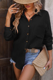 Plain Button Up Pocket Shirt