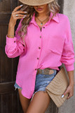 Plain Button Up Pocket Shirt