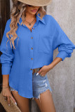 Plain Button Up Pocket Shirt