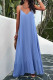Plain V Neck Spaghetti Strap Maxi Dress