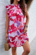Frill Collar Ruffles Sleeves Floral Dress
