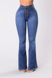 High Waist Distressed Flare Jeans