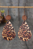 Leopard PU Leather Earrings