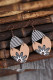 Stripes Splicing Wooden Earrings