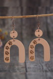 U Shape Paw Wooden Earrings MOQ 5pcs