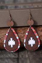 Western Aztec Pu Leather Earrings