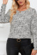 White Printed Back Button Long Sleeves Blouse