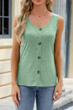 Plain Button Down Jersey Tank Top