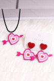 Acrylic Valentine Pattern Earrings MOQ 5pcs