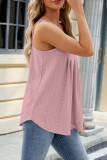 Plain Eyelet Pattern U Neck Cami Tank Top