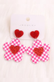 Acrylic Valentine Pattern Earrings MOQ 5pcs