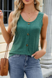 Plain Button Down Jersey Tank Top