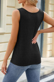 Plain Button Down Jersey Tank Top